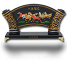 金烏炭雕新品八駿雄風 JW-SP018