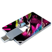  支持靈動技術的尊貴時尚名片型設計U盤  