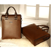 馬克西姆進口牙簽紋皮商務包 LM20153 棕色 