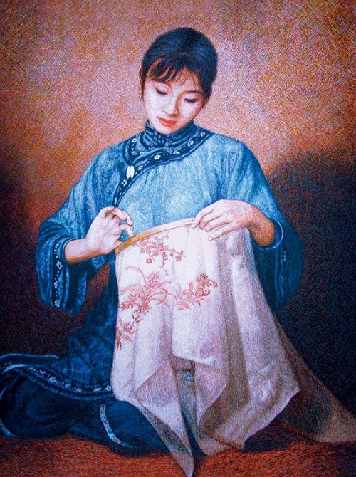 蘇中刺繡坊趙啟中——以針作畫(huà)，巧奪天工